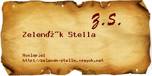 Zelenák Stella névjegykártya