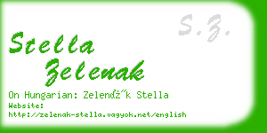 stella zelenak business card